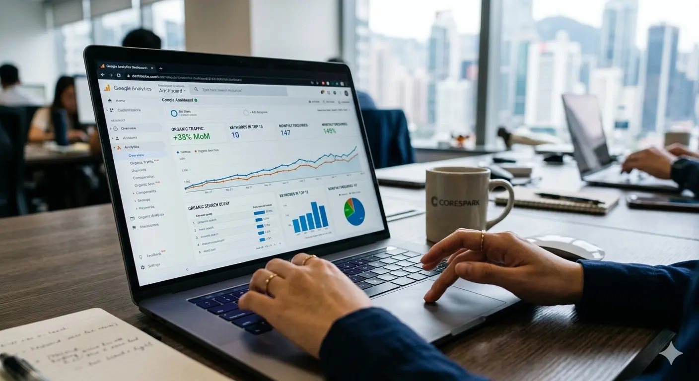 Corespark 分析香港中小企網站的 SEO 搜尋及轉換數據